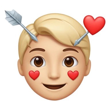 Quiero un emojis con una cara enamorada pero con el corazón de flecha sticker