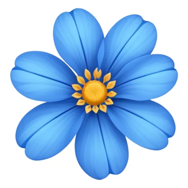 blue flower sticker