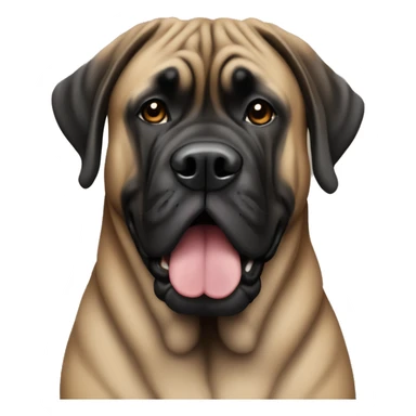 English mastiff, black face, tan brindle sticker