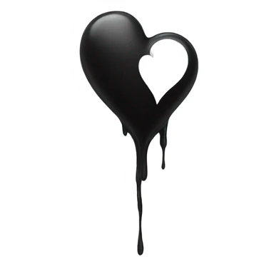 Seeping black heart sticker