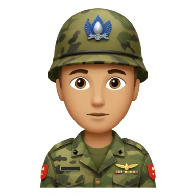 Soldaten in Tarnfarbe der salotiert und den SAS Buchstaben auf der Mütze und Uniform sticker