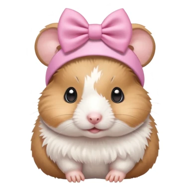 cute hamster wearing a bow on its head sticker