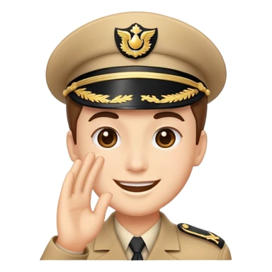 face saluting sticker