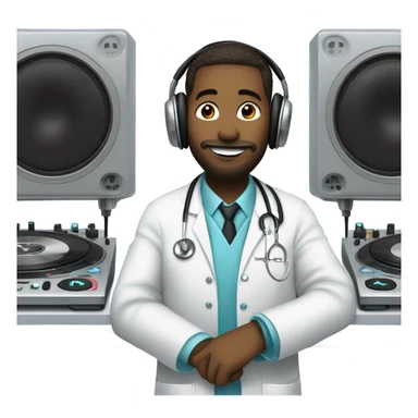 Doctor as a Dj sticker