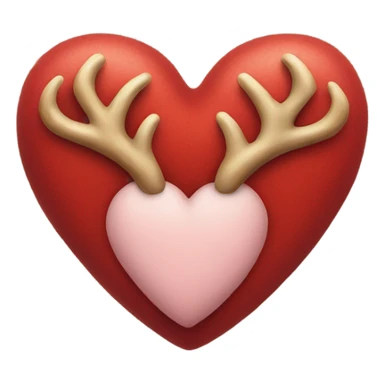 Heart with antlers sticker