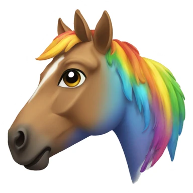 rainbow with a horse on it sticker