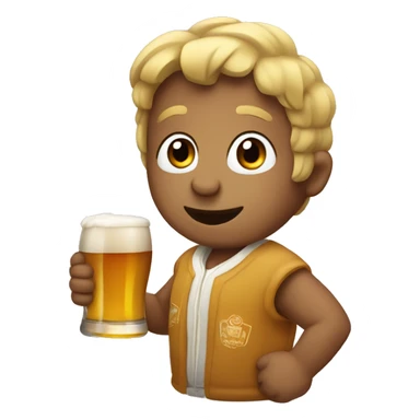 Bebiendo cerveza sticker