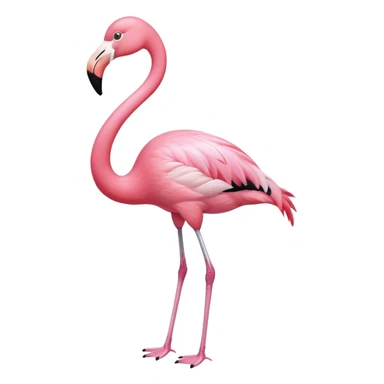 Baby pink Flamingo with ribbon bow tie  sticker