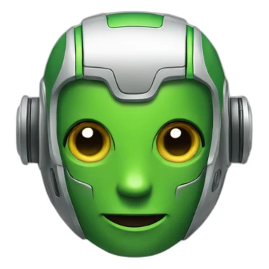 Chat bot green and looks like robot sticker