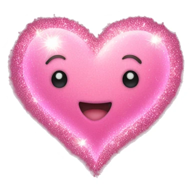 Pink heart with sparkles  sticker