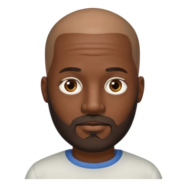 African American male bald salt & pepper beard sticker