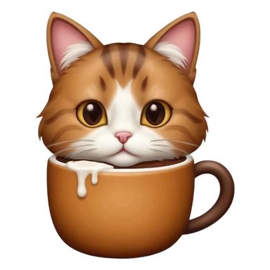 кошка с какао sticker