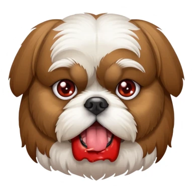 Shih Tzu dog drunk and tired sticker