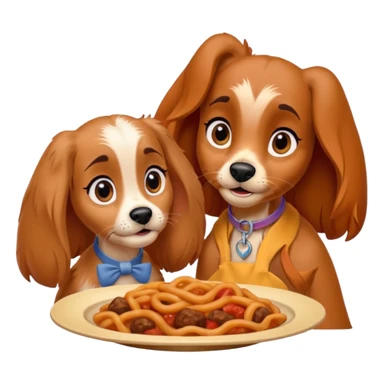 Lady and The tramp movie  sticker