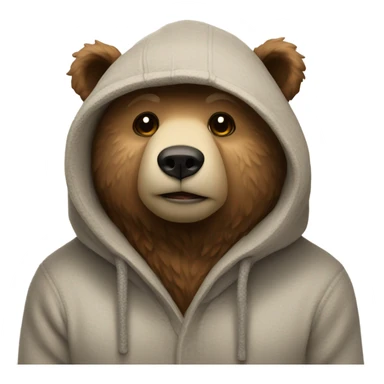 Bear wearing a hoodie sticker