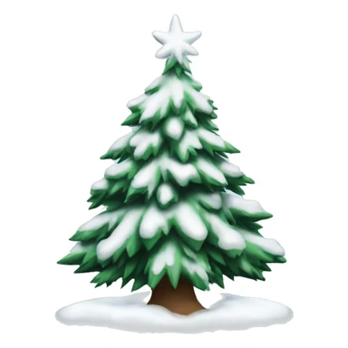 Snowy Christmas tree sticker