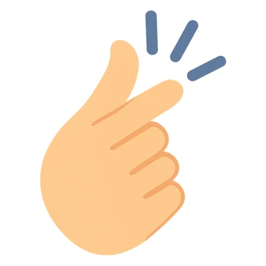 hand snapping, modern flat color icon style sticker