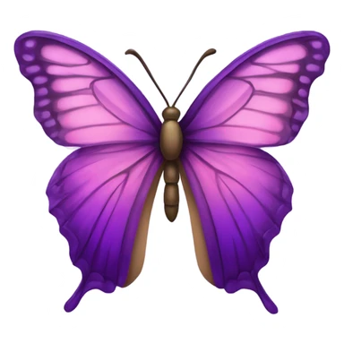 Una mariposa violeta con enormes pestañas y brillos en sus alas sticker