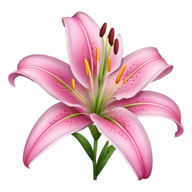 pink lily flower sticker