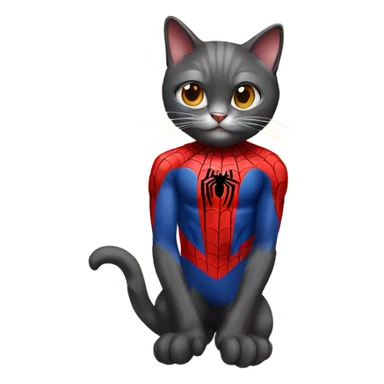 cat cosplaying spider man sticker