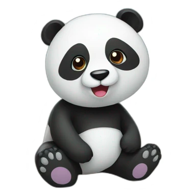 Panda on a beach sticker