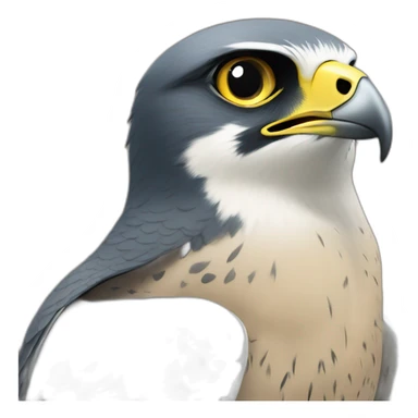 Peregrine falcon with a ppt sticker