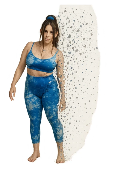 corpo come se si stesse sgretolando  sticker