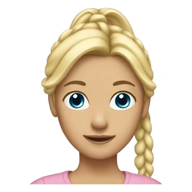 Side ponytail blonde girl sticker