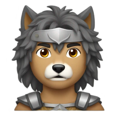 warrior-brave-wolf-guy sticker