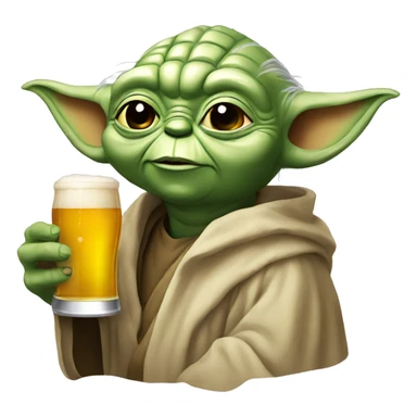 Yoda avec une bière  sticker