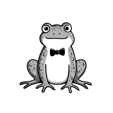 strawberry frog hand drawn doodle style sticker