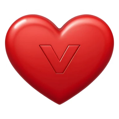 the letters M + V, in a heart sticker