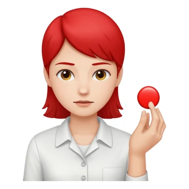 Person pressing button sticker