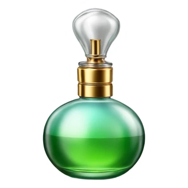 Old fashioned glass Perfume bottle with an atomizer sticker