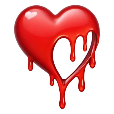 melting heart sticker