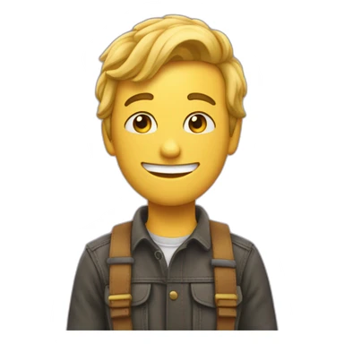 Emojis qui sourit et qui et au bord des larmzs sticker