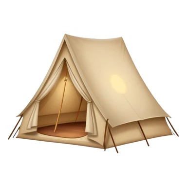 tent with stars above, sleepover vibe sticker