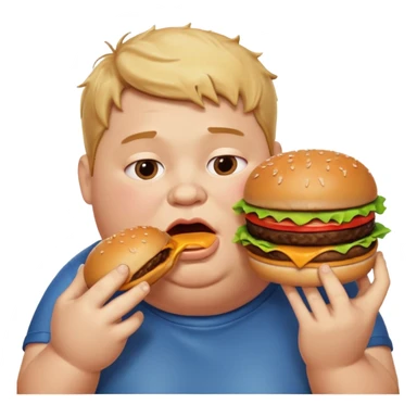 Fat Boy with burger tower sticker