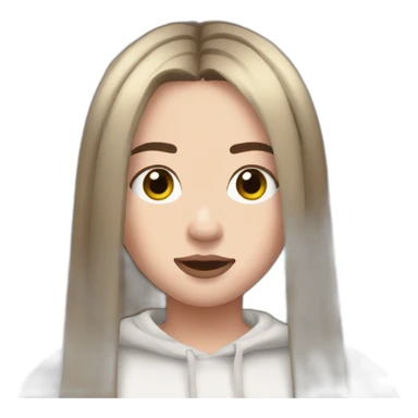 billie eilish brown hair sticker