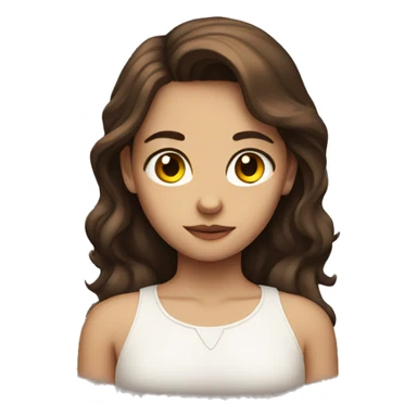 A girl with brown hair, is a half angel half demon sticker