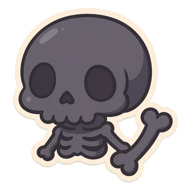 pastel goth black object sticker