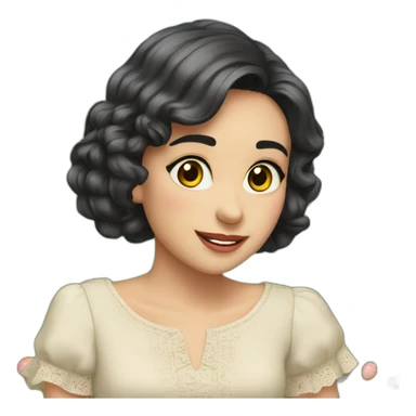 fete brunete cu ochii verzi sticker