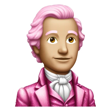 Pink ombre James Monroe statue with glitter sticker