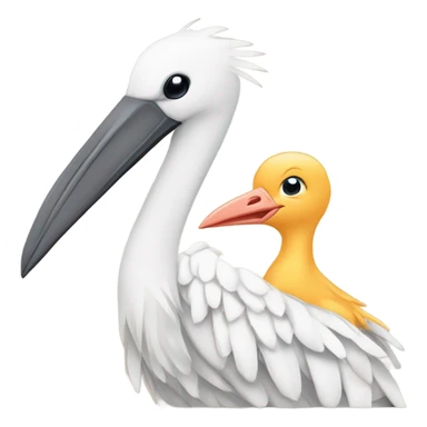 Stork with human baby sticker