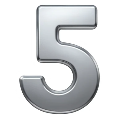 The number five sticker