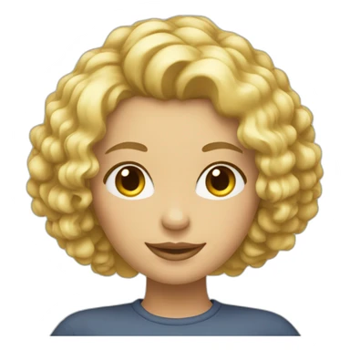 Femme-blonde-cheveux-bouclés sticker
