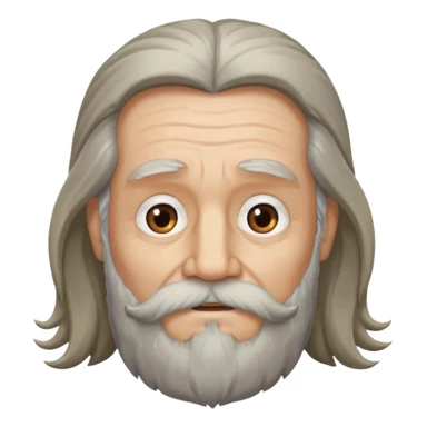 old man bearded long haired sticker