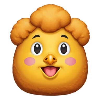 Make an emoji of a chicken nugget sticker