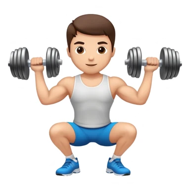 exercise workout with dumbbells sticker
