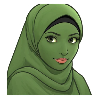 Girl with hijaab sticker